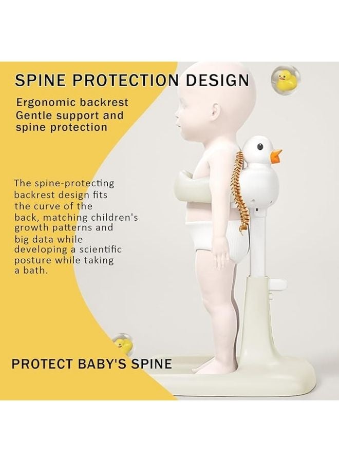 MAAS Adjustable height baby bath stand with anti-slip base; standing bath stand for hands-free baby bathing. - Image 2